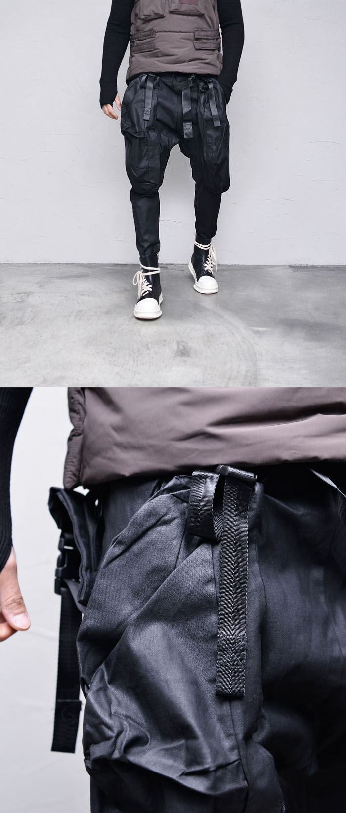 Bottoms Pants Tech Force Coating BaggyPants 517 GUYLOOK Men's